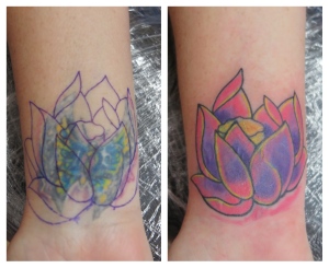 flower lotus cover tattoo downpatrick